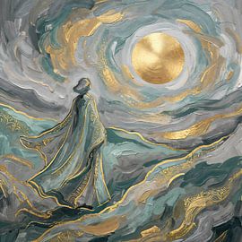 Queen of the Sun: A Modern Portrait by Mad Dog Art