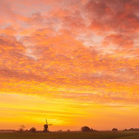 De weteringenmolen voor en na zonsopkomst van Rob Saly