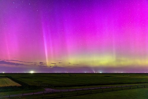 Aurores boréales le long de la côte frisonne