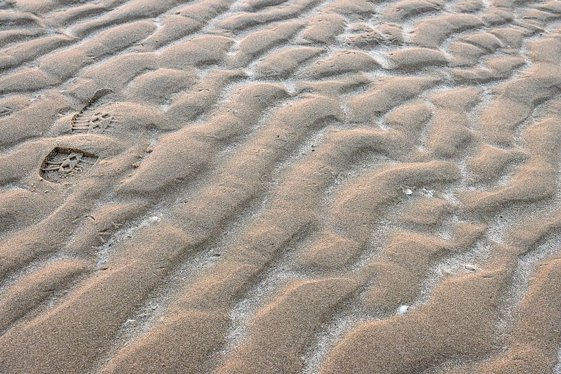 Repetition of structures and tracks on the beach by Jefra Creations