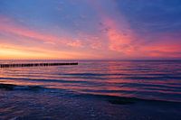 Sur la plage de Zingst après le coucher du soleil - Mer Baltique