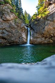 Buchenegg waterfall in summer by Leo Schindzielorz