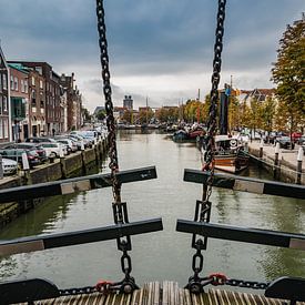 Dordrecht, view from a bridge by Mirjam Boerhoop - Oudenaarden