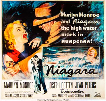 Filmposter Niagara met Marilyn Monroe van Brian Morgan