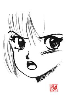 80s manga gezicht van Péchane Sumie