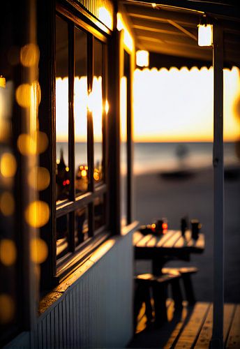 Het gouden uur op het strand