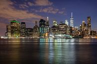 La ligne d'horizon de New York le soir par Bart van Dinten Aperçu