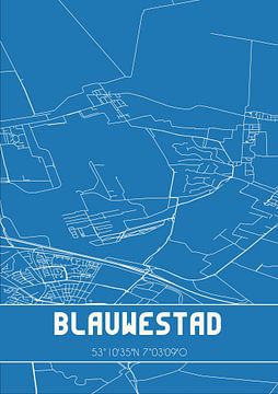 Blaupause | Karte | Blauwestad (Groningen) von Rezona