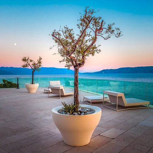 Zonsondergang op het strand