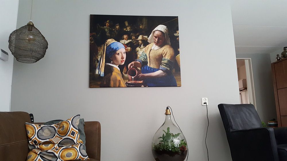 Girl with a Pearl Earring  -  the milkmaid - Johannes Vermeer  by Lia Morcus 