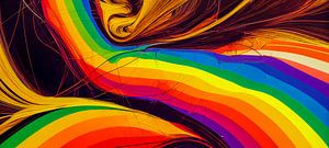 abstrakter Hintergrund mit Regenbogen, Illustration von Animaflora PicsStock