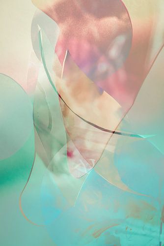 Abstrakte Collage in Pastelltönen