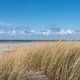 Texels strand aan de Waddenzee van Maurice De Vries