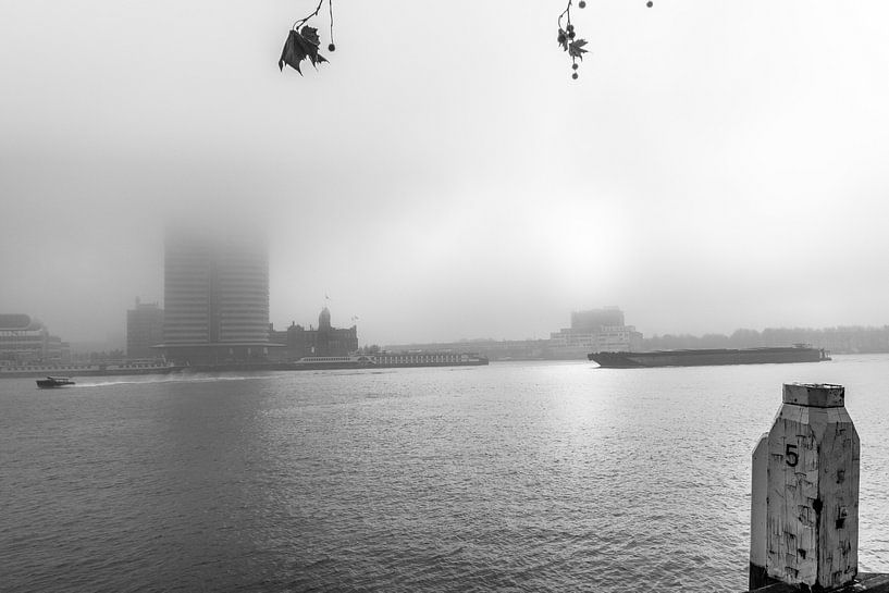 Rotterdam op een mistige ochtend 2 van Ron van Ewijk