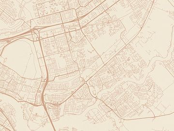 Kaart van Capelle aan den IJssel in Terracotta van Map Art Studio