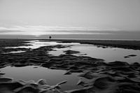 Sunset  in black and white