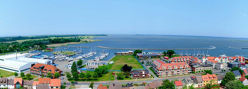 Panorama van de haven van Barth van Leopold Brix