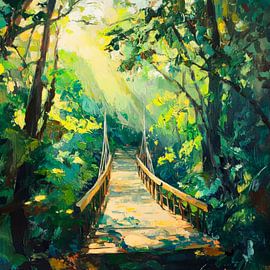 Waldweg im Licht von Poster Art Shop
