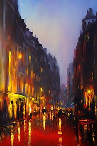 Ein stimmungsvoller Abend in den Straßen von Paris