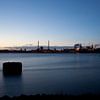 Tatasteel (Corus hoogovens) IJmuiden bij avondlicht van Arjan Groot