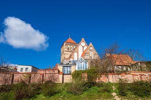 Blick auf die Nikolaikirche in der Hansestadt Rostock