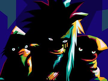 L'anime Sagemode Jiraya dans le Pop art fantastique sur miru arts