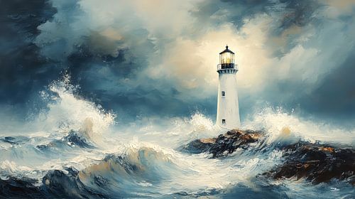 lighthouse in the sea