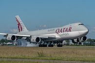 Le magnifique quadrimoteur Boeing 747-8 Cargo de Water Airways vient d'atterrir à Polderbaan sous un par Jaap van den Berg Aperçu