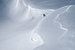 Bergbeklimmer in sneeuwlandschap van Marcel van Balken