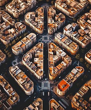 Barcelona von oben von fernlichtsicht