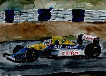 f1 watercolour by Andre Bolhoeve