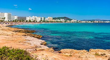 Tourist resort of Cala Millor beach, Majorca, Spain Balearic Islands by Alex Winter