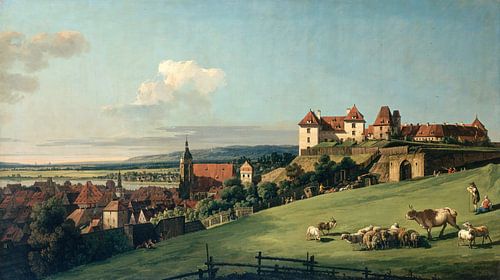 Blick auf Pirna vom Schloss Sonnenstein, Bernardo Bellotto