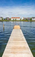Wooden jetty in the port of Harderwijk