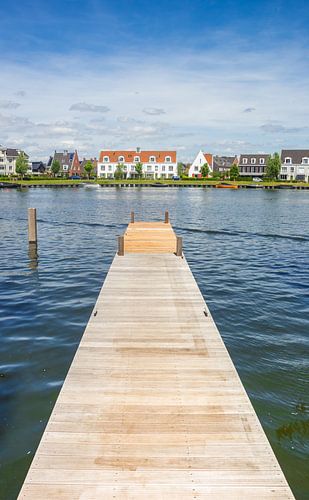 Hölzerne Anlegestelle im Hafen von Harderwijk
