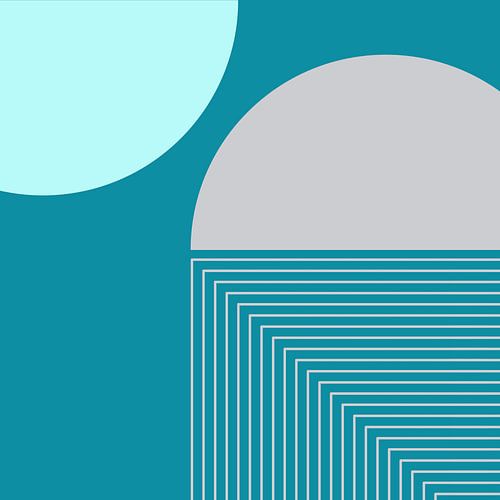 Retro zonsopgang Geometrisch abstract