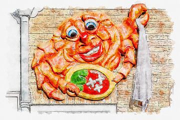 Berreg crab (watercolour) by Art by Jeronimo