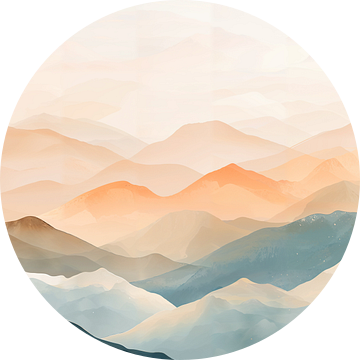 Pastel bergen van Thea