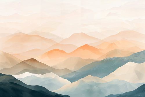 Montagnes pastel