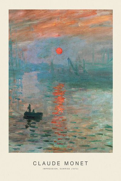 Impression, lever de soleil - Claude Monet par Nook Vintage Prints