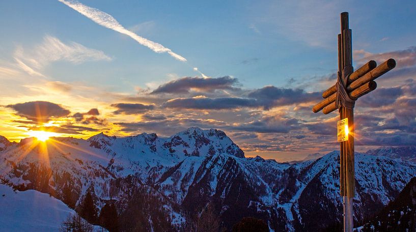 Sunset on the Scheibenkogel by Christa Kramer