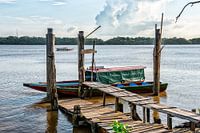 Boten bij Frederiksdorp Suriname