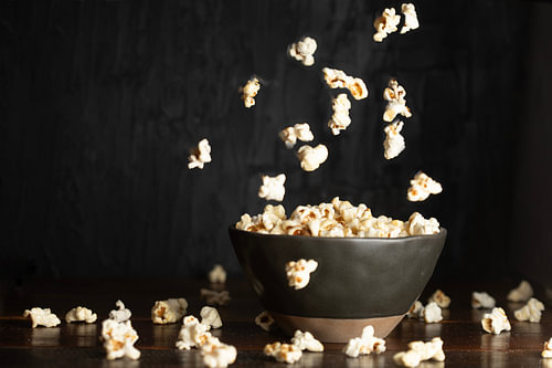 flying popcorn
