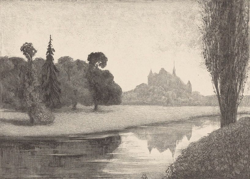 Simon Moulijn, Park near castle, 1905 by Atelier Liesjes