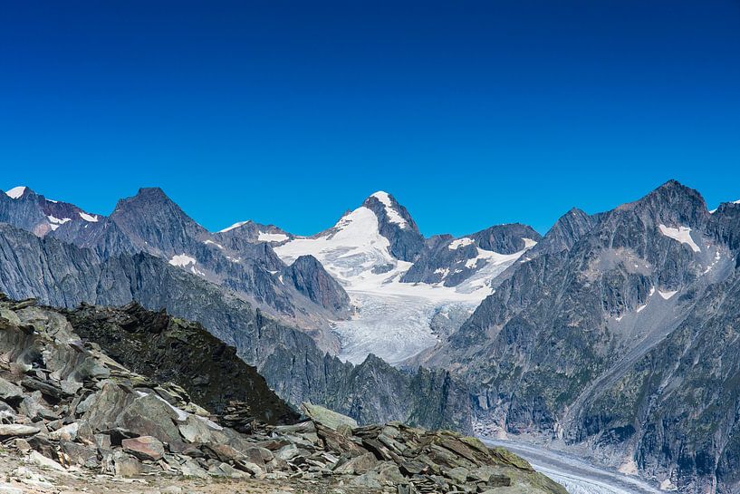 Grosser Aletschgletscher van Ad Van Koppen Fotografie
