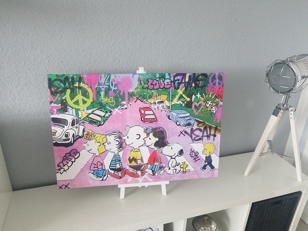 Leinwand POP ART | Peanuts Road | Bild | Kunst Streetart | Contemporar, von  