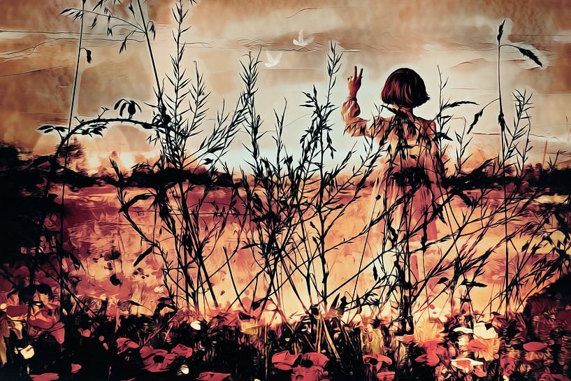 Longing for peace by Helga Blanke