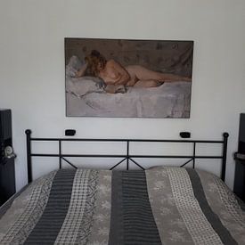 Customer photo: Most Beautiful Painting of the Netherlands | Reclining Nude | Nude Model | Isaac Israels, on artframe