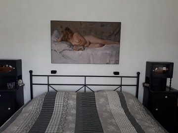 Customer photo: Most Beautiful Painting of the Netherlands | Reclining Nude | Nude Model | Isaac Israels