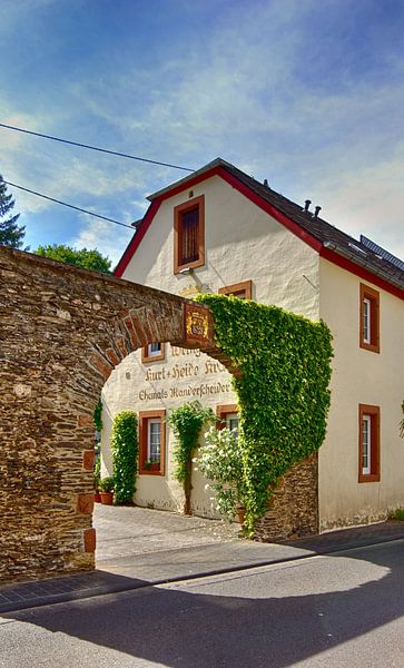 A romantic vineyard in Brauneberg on the Moselle by Berthold Werner